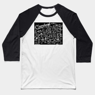 Cleveland Ohio Map Baseball T-Shirt